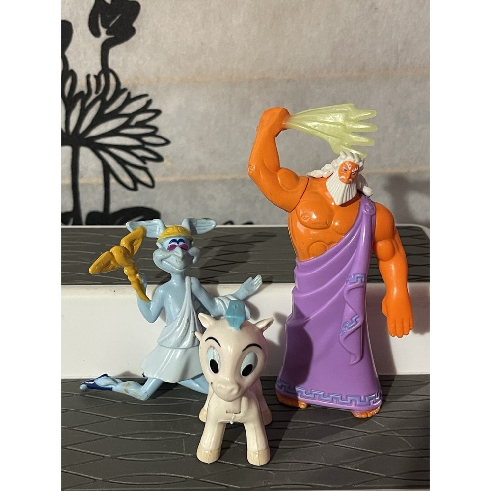 Disney McDonalds Happy Meal Toy Hercules Zeus, Baby Pegasus & Hermes Figures